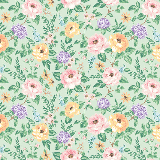 Anne with an E Wide Back Backing Set – 2¼ Yards WB18679-MINT – 108" Wide Back Fabric – February 2027 Preorder