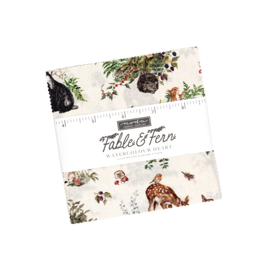 Fable & Fern Charm Pack (5" Squares) by Watercolour Heart for Moda | 50% Deposit – October 2026 Preorder