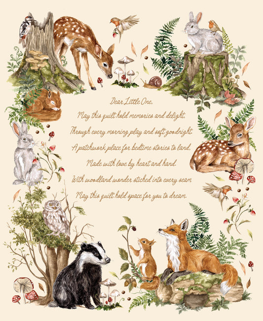 Fable & Fern Panel Eggshell (36" x 44") by Watercolour Heart for Moda | October 2026 Preorder