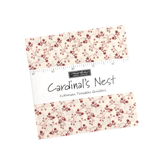 Cardinal's Nest Charm Pack | Kansas Troubles Quilters | Moda Fabrics | 50% Deposit February 2027 Preorder