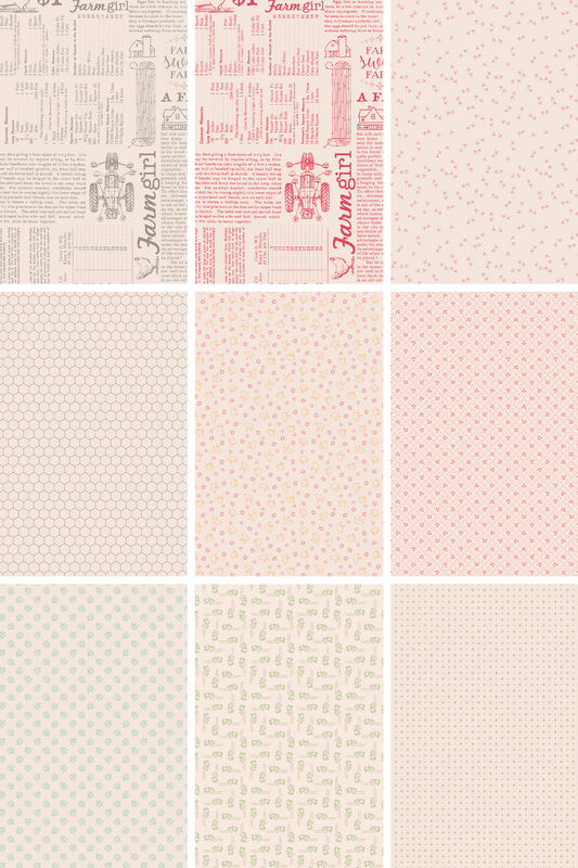 Farmer’s Daughter 10" Backgrounds Stacker – 42 Squares by Lori Holt for Riley Blake Designs (10-17160B-42)