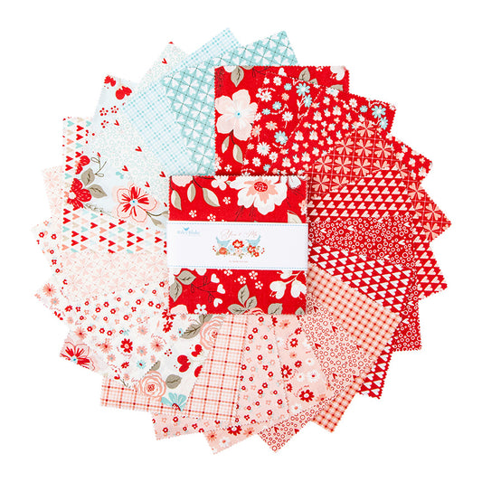 You & Me 5" Stacker – 42 Pieces | Sandy Gervais for Riley Blake Designs | Charm Pack Precut Quilt Fabric