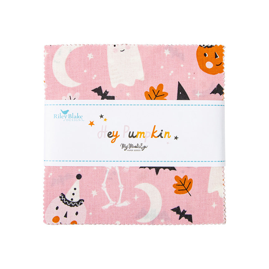 Hey Pumpkin 5" Stacker – 42 Precut Squares by My Mind’s Eye for Riley Blake Designs