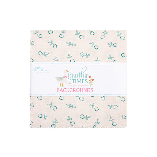 Gentler Times 5" Backgrounds Stacker | Lori Holt for Riley Blake Designs – 42 Precut Charm Squares