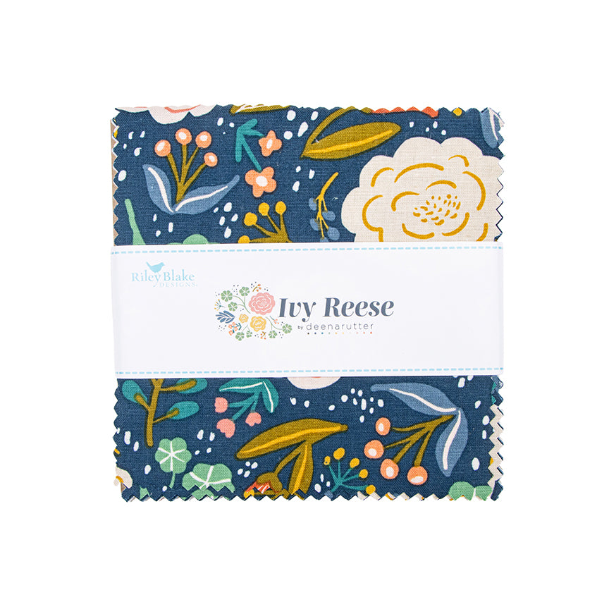 Ivy Reese 5” Stacker – 42 Precut Charm Squares – Deena Rutter for Riley Blake Designs