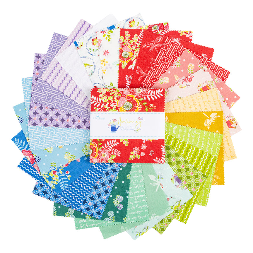 Awakening 5” Stacker – 42 Piece Precut Bundle by Cherry Guidry for Riley Blake Designs