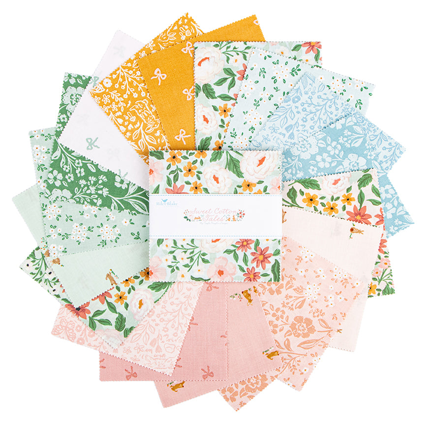 Sweet Cotton Tales 5” Stacker – 42pc Charm Pack – Cayla Naylor – Riley Blake Designs