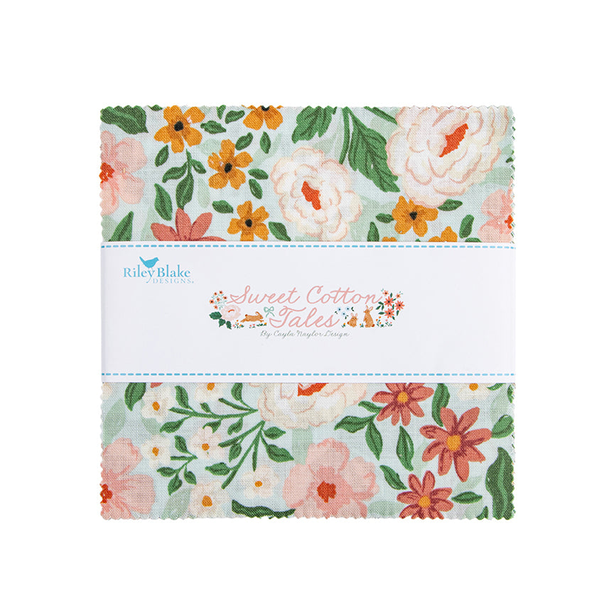 Sweet Cotton Tales 5” Stacker – 42pc Charm Pack – Cayla Naylor – Riley Blake Designs