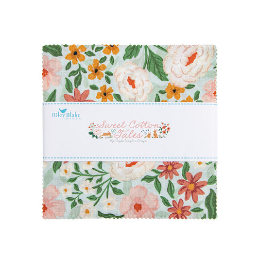 Sweet Cotton Tales 5” Stacker – 42pc Charm Pack – Cayla Naylor – Riley Blake Designs