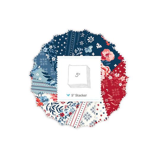 Star-Spangled Garden 5" Stacker Reservation - February 2027 - Riley Blake Designs - 50% Deposti