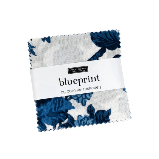 Blueprint Mini Charm Pack – Camille Roskelley for Moda Fabrics | 2.5" Squares