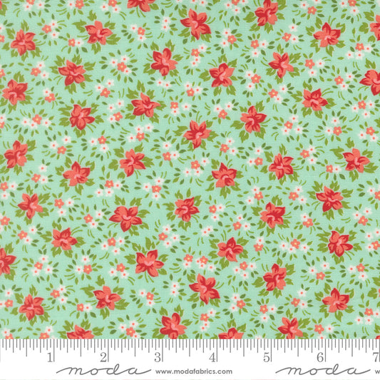 Bloomsberry 55353 13 – Petite Floral Aqua | Camille Roskelley | Moda Fabrics | Yardage