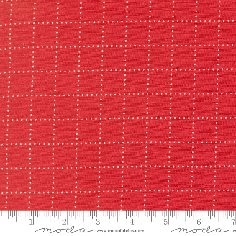 Bloomsberry 55354 18 – Dotted Grid Red | Camille Roskelley | Moda Fabrics | Yardage