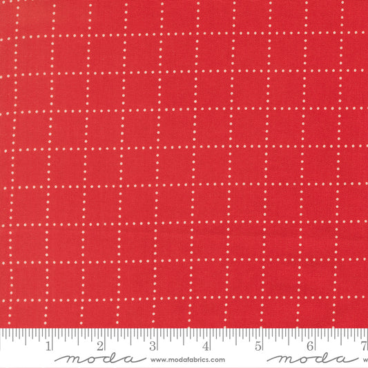 Bloomsberry 55354 18 – Dotted Grid Red | Camille Roskelley | Moda Fabrics | Yardage