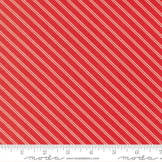 Bloomsberry 55355 18 – Red Diagonal Stripe | Camille Roskelley | Moda Fabrics | Yardage