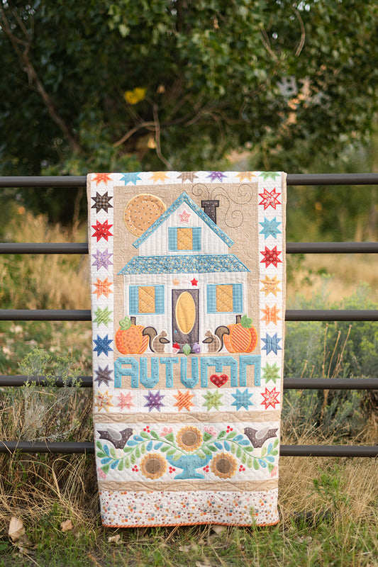 Autumn Love In-the-Hoop Quilt | Lori Holt Machine Embroidery