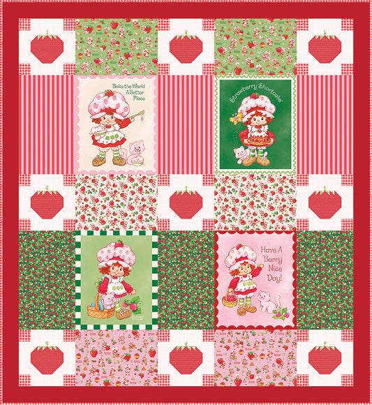 Berry Sweet Strawberry Shortcake™ Quilt Kit Featuring The World of Strawberry Shortcake™ – 78½" x 85½" – November 2026 Preorder – 50% Deposit