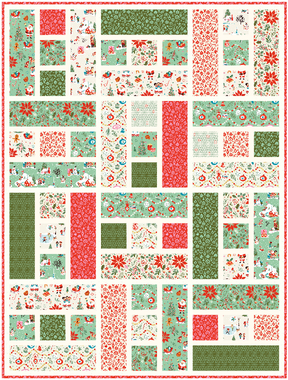 Blessings Throw Quilt Kit – Christmas Cheer | 55" x 73" | 50% Deposit Preorder | May 2027
