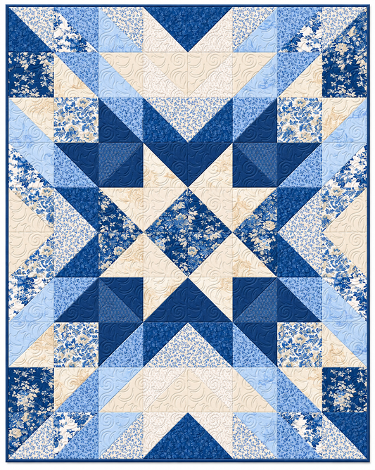 Kaye England Chateau Bleu Celebration Quilt Kit – 50% Deposit May 2027 Preorder