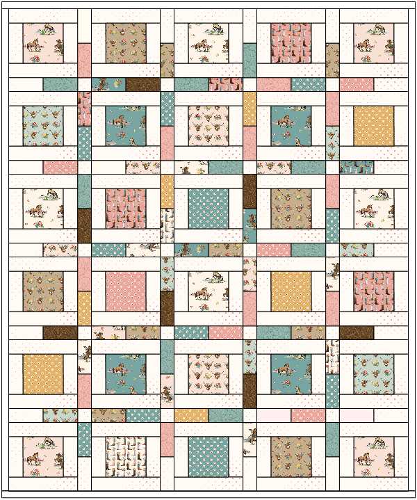 Boxed Up by Cluck Cluck Sew | Cowgirl Preorder Quilt Kit – 58" x 70" Throw Size (March 2026 Release)