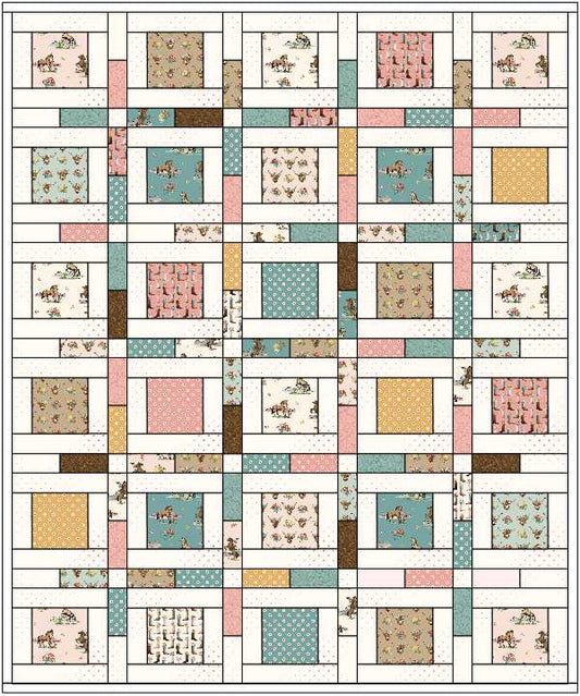 Boxed Up by Cluck Cluck Sew | Cowgirl Preorder Quilt Kit – 58" x 70" Throw Size (March 2026 Release)