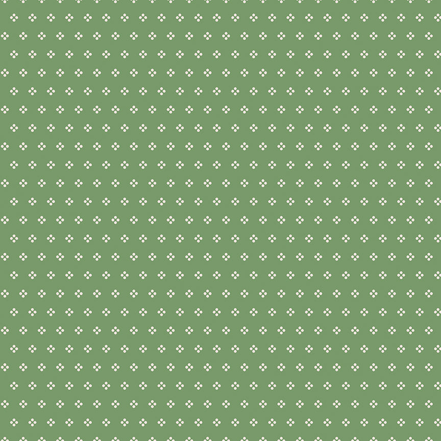 Bee Dots – Basil (C14167-BASIL) by Lori Holt for Riley Blake Designs – Coordinates with Winnie the Pooh Collection