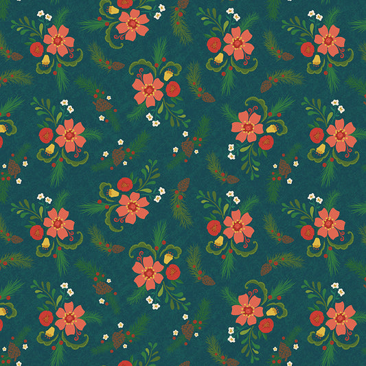 In From the Cold Floral Navy | Heather Peterson for Riley Blake Designs | 100% Quilting Cotton