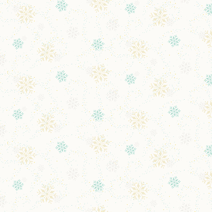 In From the Cold Snowflakes White | Heather Peterson for Riley Blake Designs | Quilting Cotton Fabric