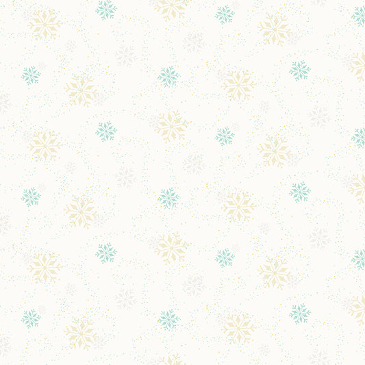 In From the Cold Snowflakes White | Heather Peterson for Riley Blake Designs | Quilting Cotton Fabric