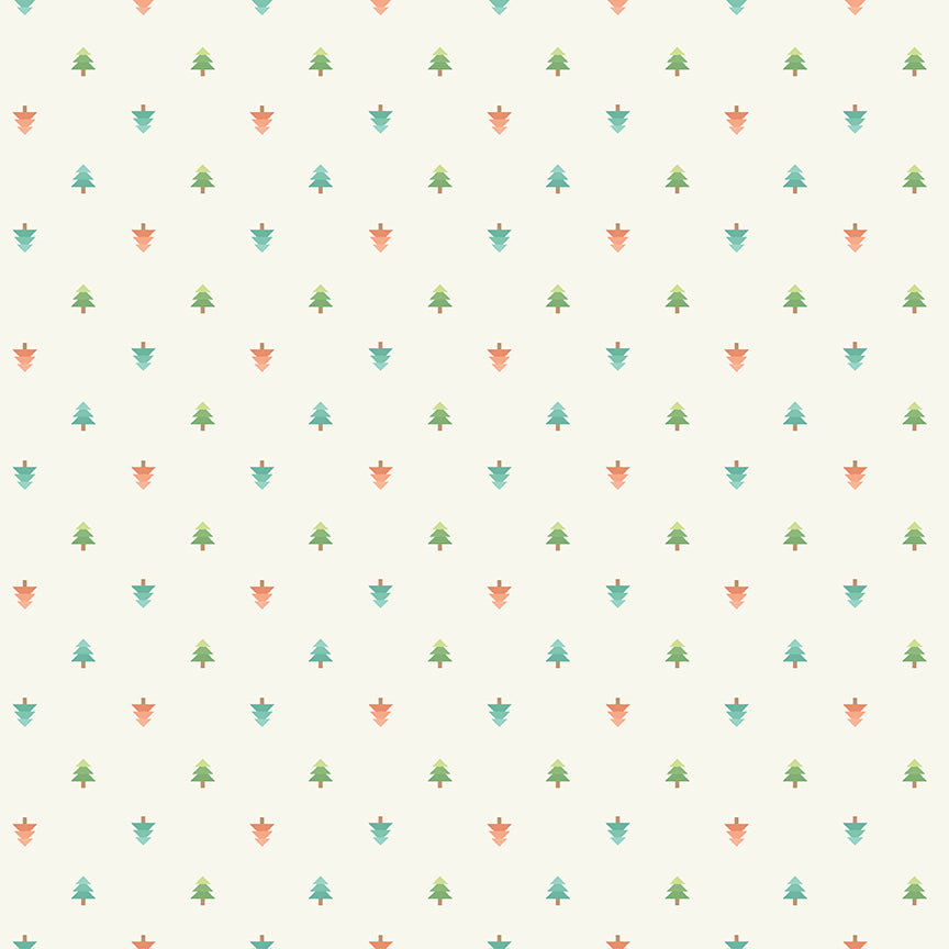 In From the Cold Pine Trees Cream – 1 ¾ Yard Cut | Heather Peterson for Riley Blake Designs | Quilting Cotton