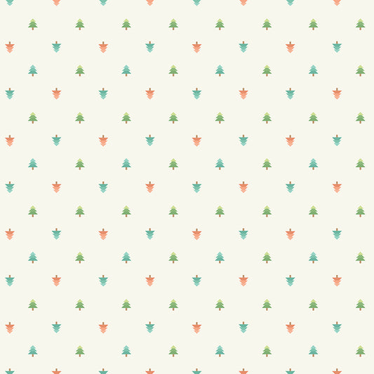 In From the Cold Pine Trees Cream – 1 ¾ Yard Cut | Heather Peterson for Riley Blake Designs | Quilting Cotton