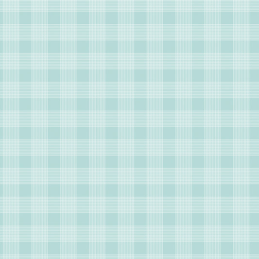 Press On – Aqua Plaid – 5 Yard Cut – C15262-AQUA – Riley Blake Designs – by J. Wecker Frisch