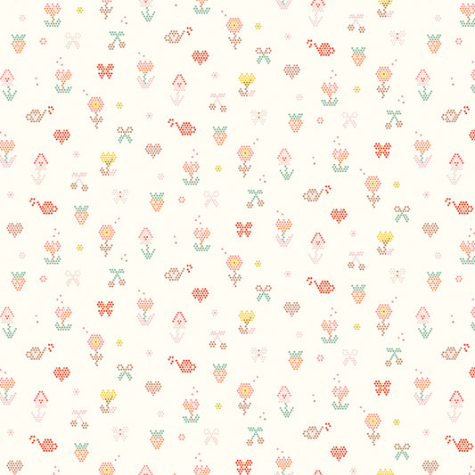 Sunset Ridge – Mosaic in Cream (5-Yard Cut) by Minki Kim for Riley Blake Designs