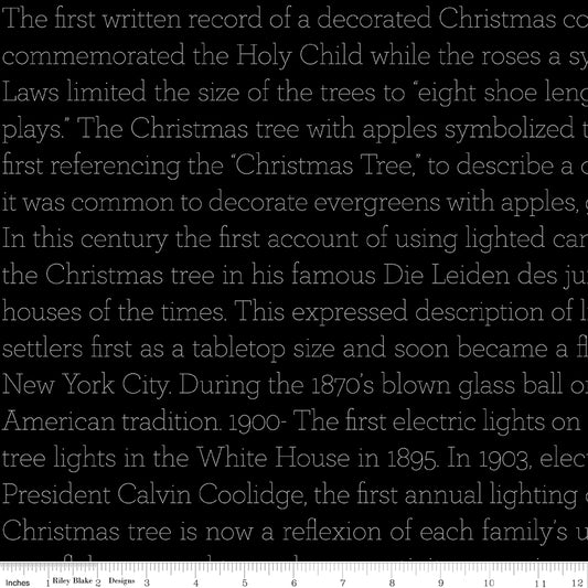 Classic Christmas Text – Black | J. Wecker Frisch for Riley Blake Designs – 100% Cotton Holiday Fabric (43"/44")