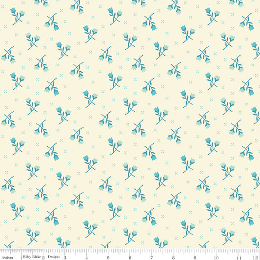 First Blooms Tossed Tulips – Vanilla | Heather Peterson for Riley Blake Designs – 100% Cotton (43"/44")