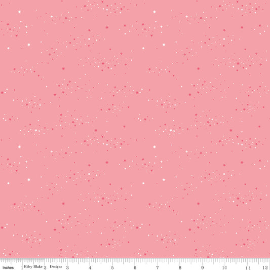 Essence – Pink Scattered Stars Fabric by Fran Gulick for Riley Blake Designs