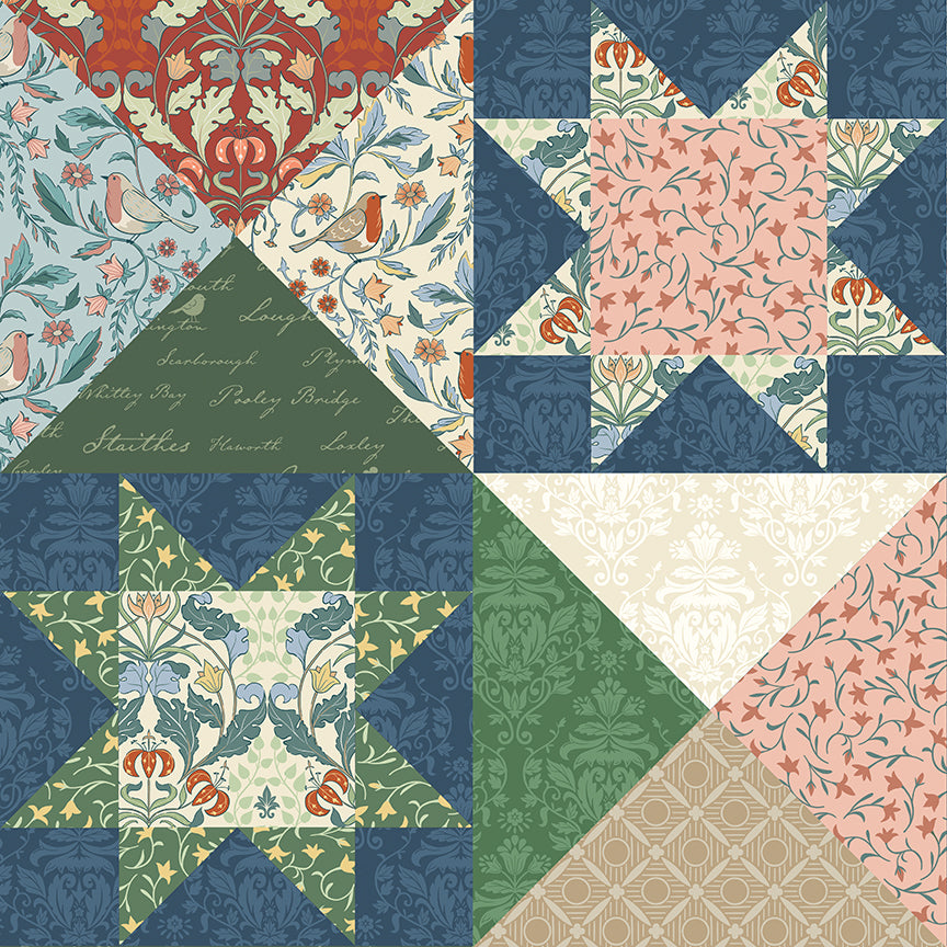 Ambleside Multi Quilt Block Fabric – Riley Blake Designs | Sold by the Yard