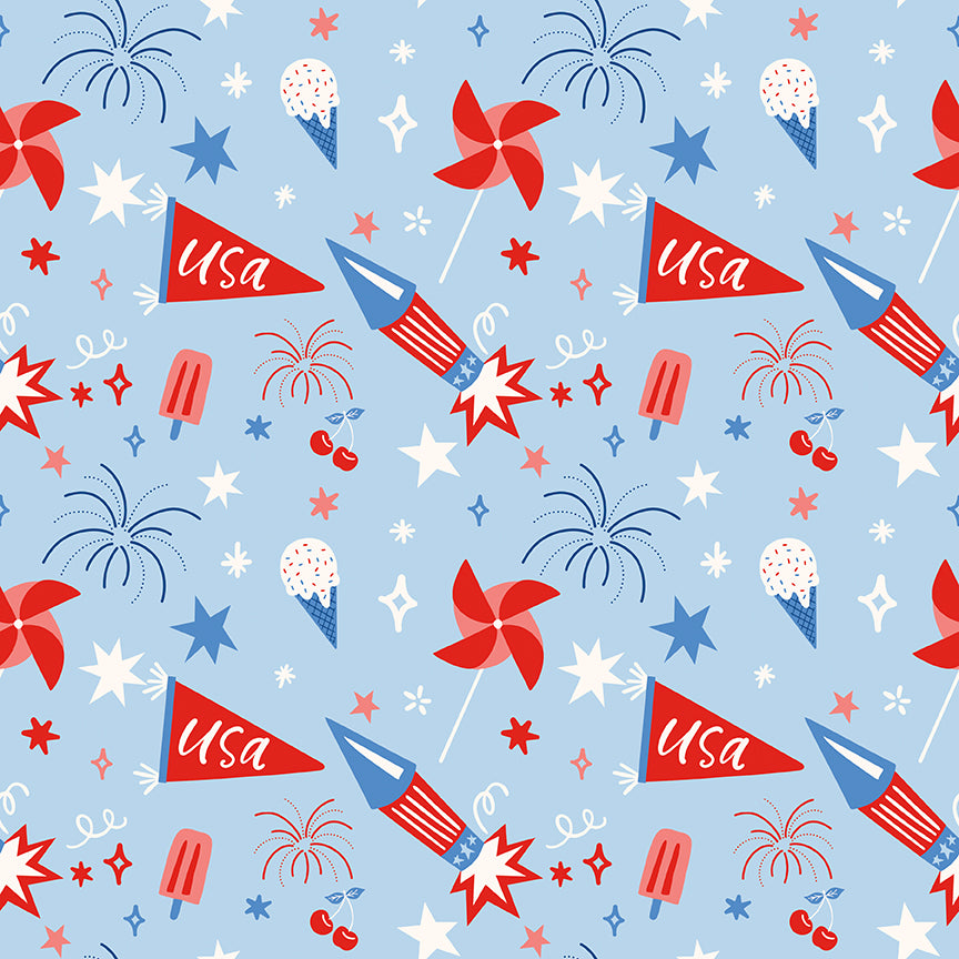 Star Trails Quilt Backing Set – Firecracker by My Mind’s Eye | 4 1/2 Yards C17200-FROST