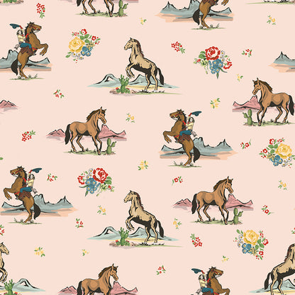 Cowgirl On Quilt Backing Set – Blush or Cream
