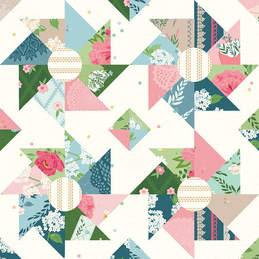 Correspondence Pinwheel Star Quilt Fabric – Multi | Riley Blake Designs
