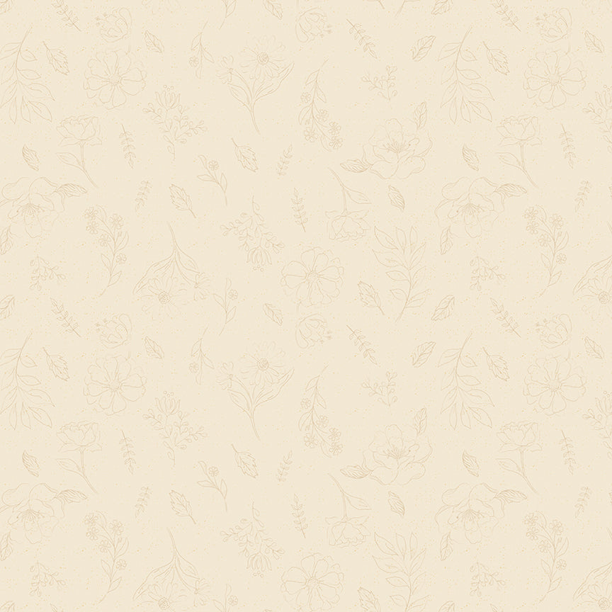 Orchard House – Cream Floral Sketch – C17722-CREAM – Riley Blake Designs (Yardage)