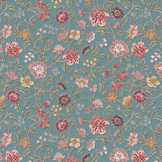 Northanger Abbey Blue Yardage – Jane Austen Fabric by Riley Blake Designs