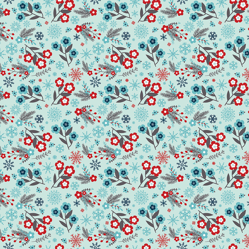 A Perfect Winter Winter Sprigs Fabric – Powder Yardage by Lori Whitlock for Riley Blake Designs | C17991-POWDER