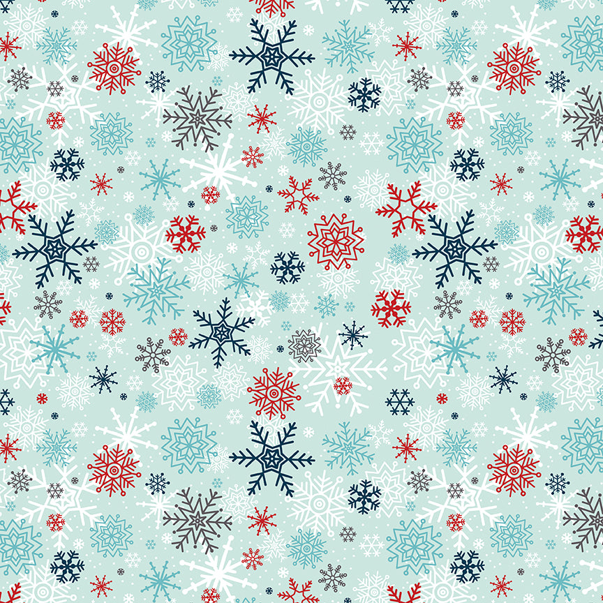 A Perfect Winter Snowflakes Fabric – Powder Yardage by Lori Whitlock for Riley Blake Designs | C17992-POWDER