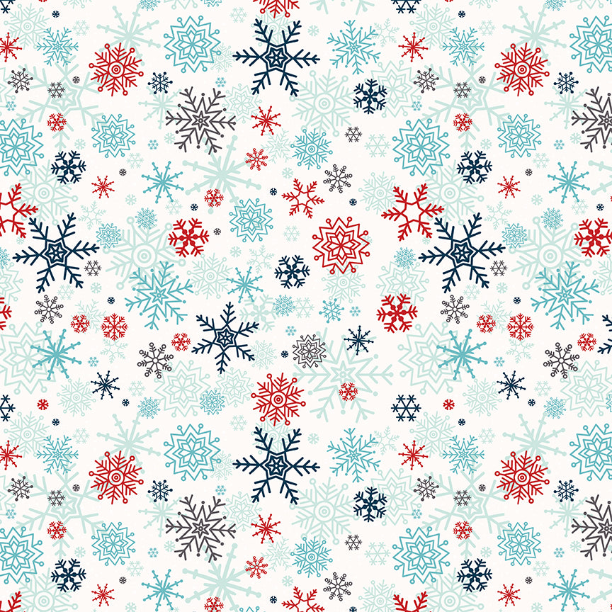 A Perfect Winter Snowflakes Fabric – White Yardage by Lori Whitlock for Riley Blake Designs | C17992-WHITE