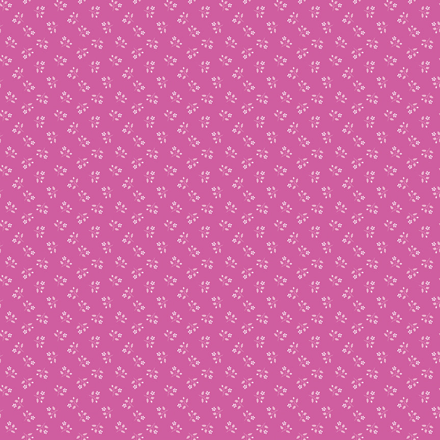 Chasing Rainbows Tiny Floral Sprigs Fabric – Mulberry Yardage by Leslie Ryan for Riley Blake Designs | C18015-MULBERRY