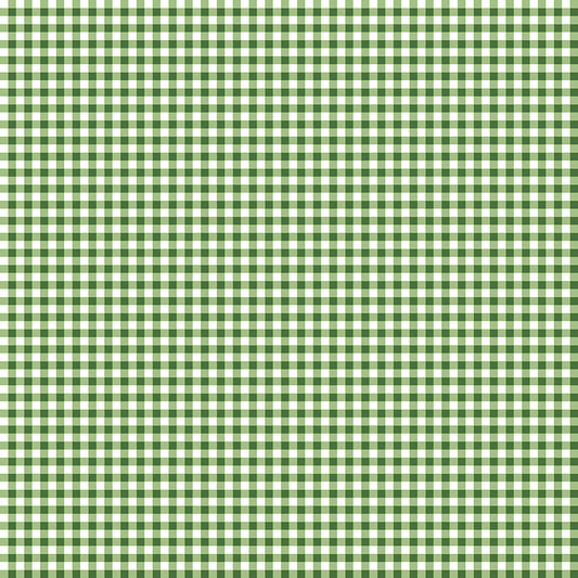 Little Ladybug Gingham Check Yardage – Green | Lori Whitlock | In Stock