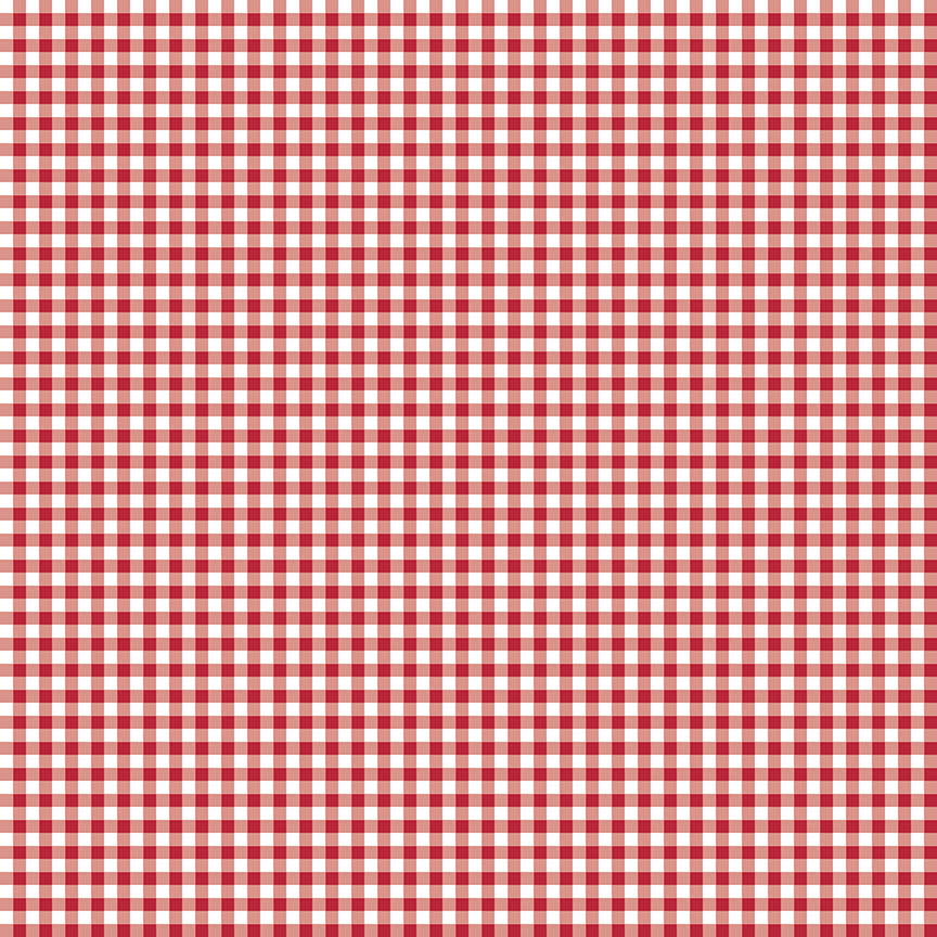 Little Ladybug Gingham Check Yardage – Red | Lori Whitlock | In Stock