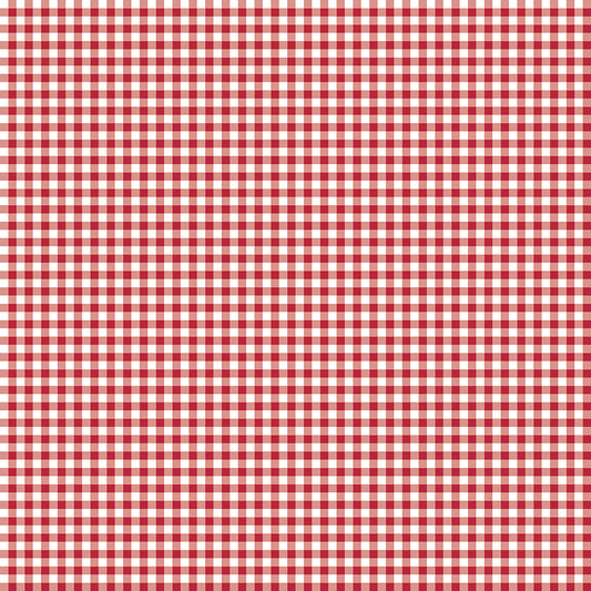 Little Ladybug Gingham Check Yardage – Red | Lori Whitlock | In Stock
