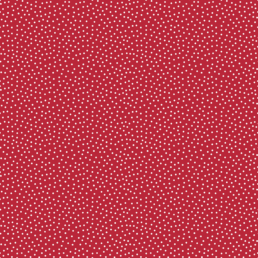 Little Ladybug Scattered Dots Yardage – Red | Lori Whitlock | In Stock